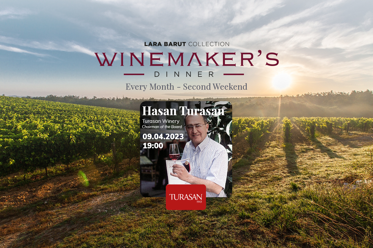 WINEMAKER’S DINNER CONTINUES WITH TURASAN WINERY MEETING AT LARA BARUT COLLECTION