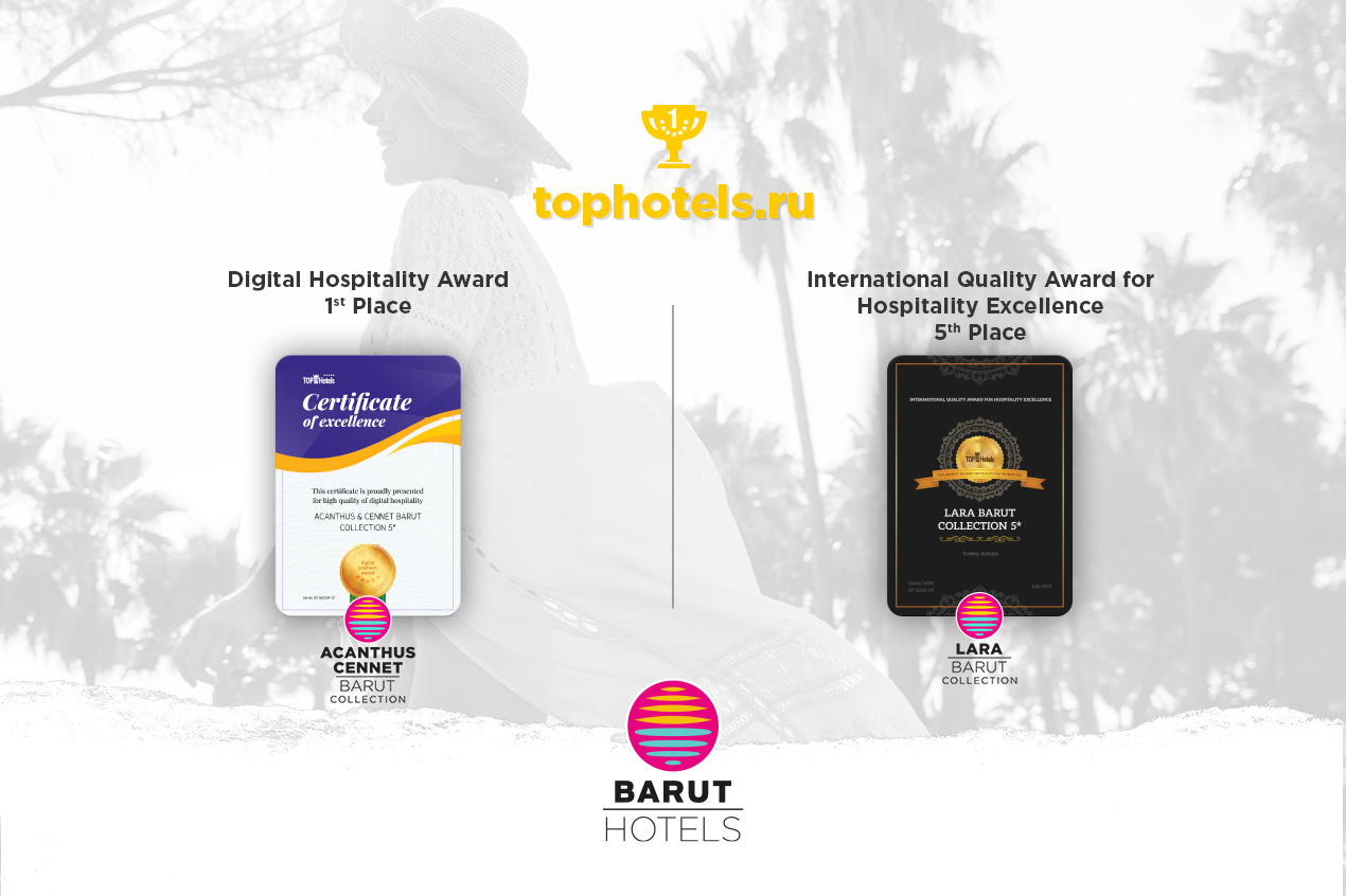 TOPHOTELS.RU GUESTS CROWNED BARUT HOTELS WITH TWO IMPORTANT AWARDS
